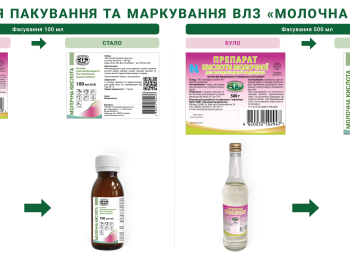 Оновлення пакування та маркування препарату «Молочна кислота»