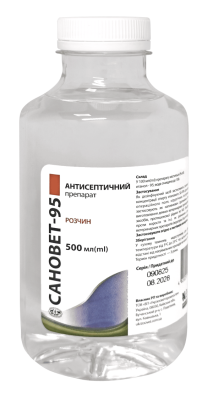 Препарат антисептический Сановет 95% 0,5 л, пластик