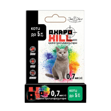 АкароKILL краплі від бліх та кліщів котам ЗооХелс амп 0,7 мл