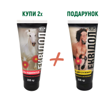 НАБІР ЕКВІДОЛ гель подвійної дії 200 г 2 шт. + ЕКВІДОЛ гель для суглобів з мелоксікамом 200 г 1 шт.